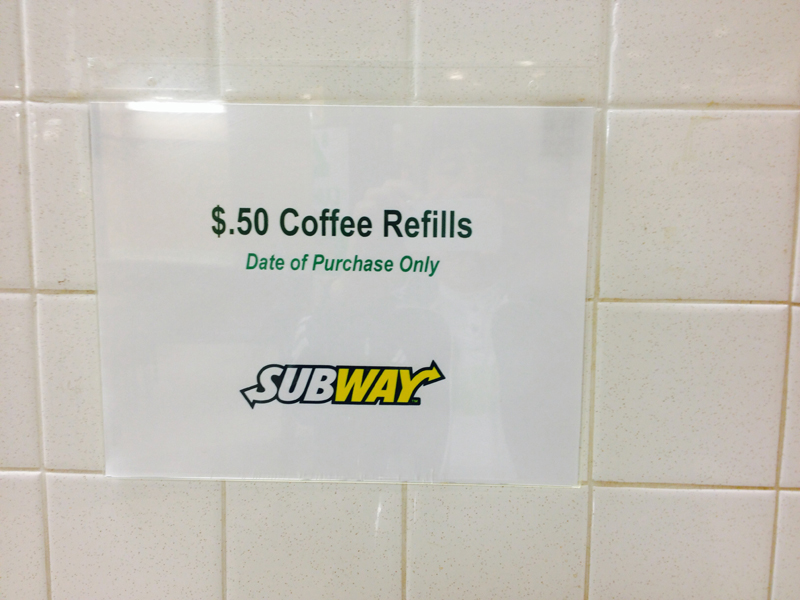 subway coffee